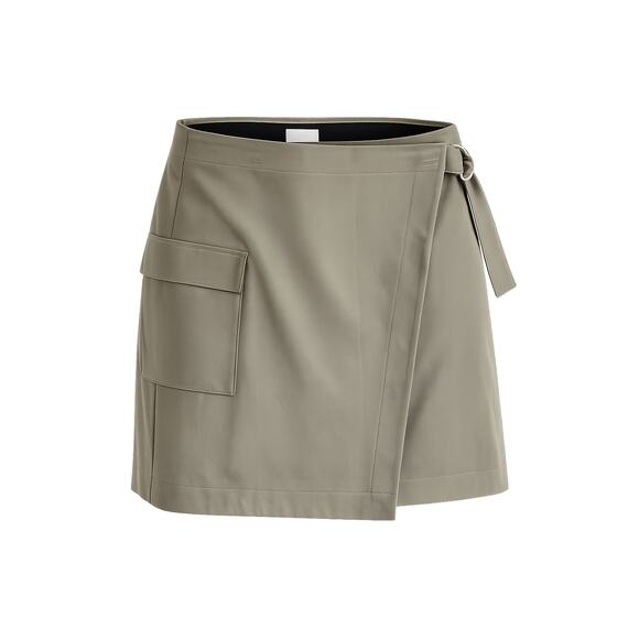 Nine West Dresses & Skirts - 3 for $9 Nine West Faux Wrap Mini Skirt Olive XXL Cargo Style EUC